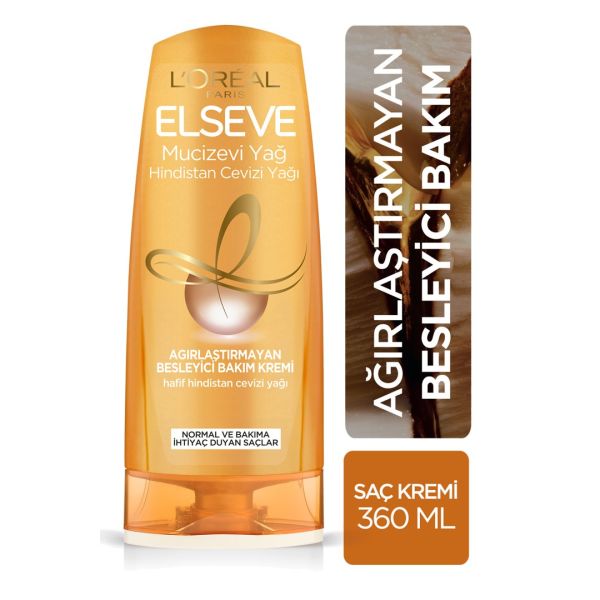 Elseve Hindistan Cevizi Yağı Saç Kremi 360 ml