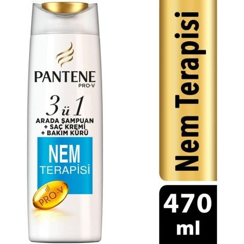 Pantene 3'ü 1 arada Nem Terapisi Şampuan 470 ml