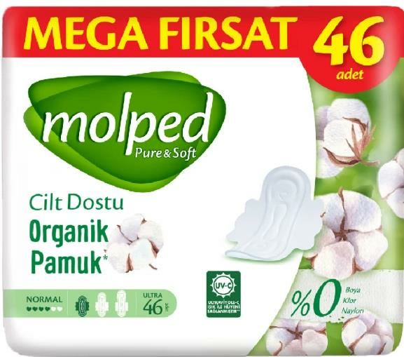 MOLPED PURE SOFT ORGANİK PAMUK NORMAL 46 LI