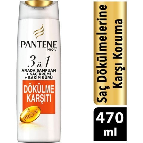 Pantene 3'ü 1 arada Dökülme Karşıtı Şampuan 470 ml