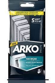 Arko Men Tek Bıçaklı Banyo Tıraş Bıçağı 5 Adet