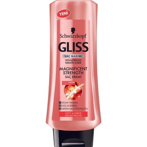 Gliss Magnificent Strength Zayıf ve Çabuk Kırılan Saçlar için Saç Kremi 400 ml