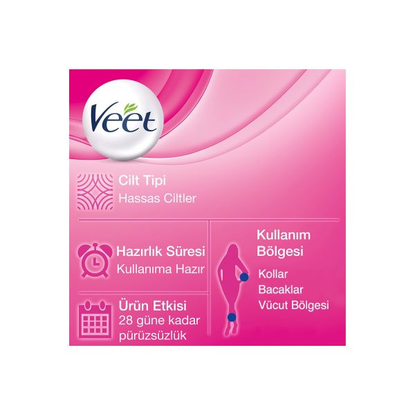 Veet Hassas Ciltler Sir Ağda Bantları 12 Adet