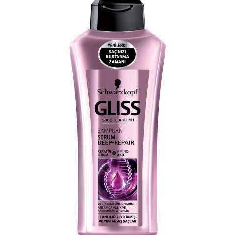 Gliss Serum Deep-Repair Canlılığını Yitirmiş ve Yıpranmış Saçlar için Şampuan 525 ml