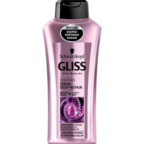 Gliss Serum Deep-Repair Canlılığını Yitirmiş ve Yıpranmış Saçlar için Şampuan 525 ml