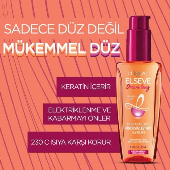 Elseve Mükemmel Düz Pürüzleştirici Saç Serumu 100 ml