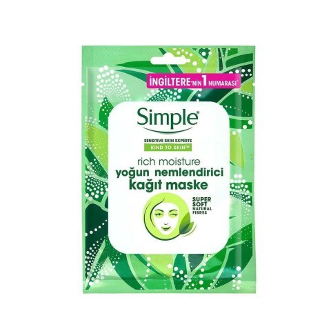 Simple Yoğun Nemlendirici Kağıt Maske