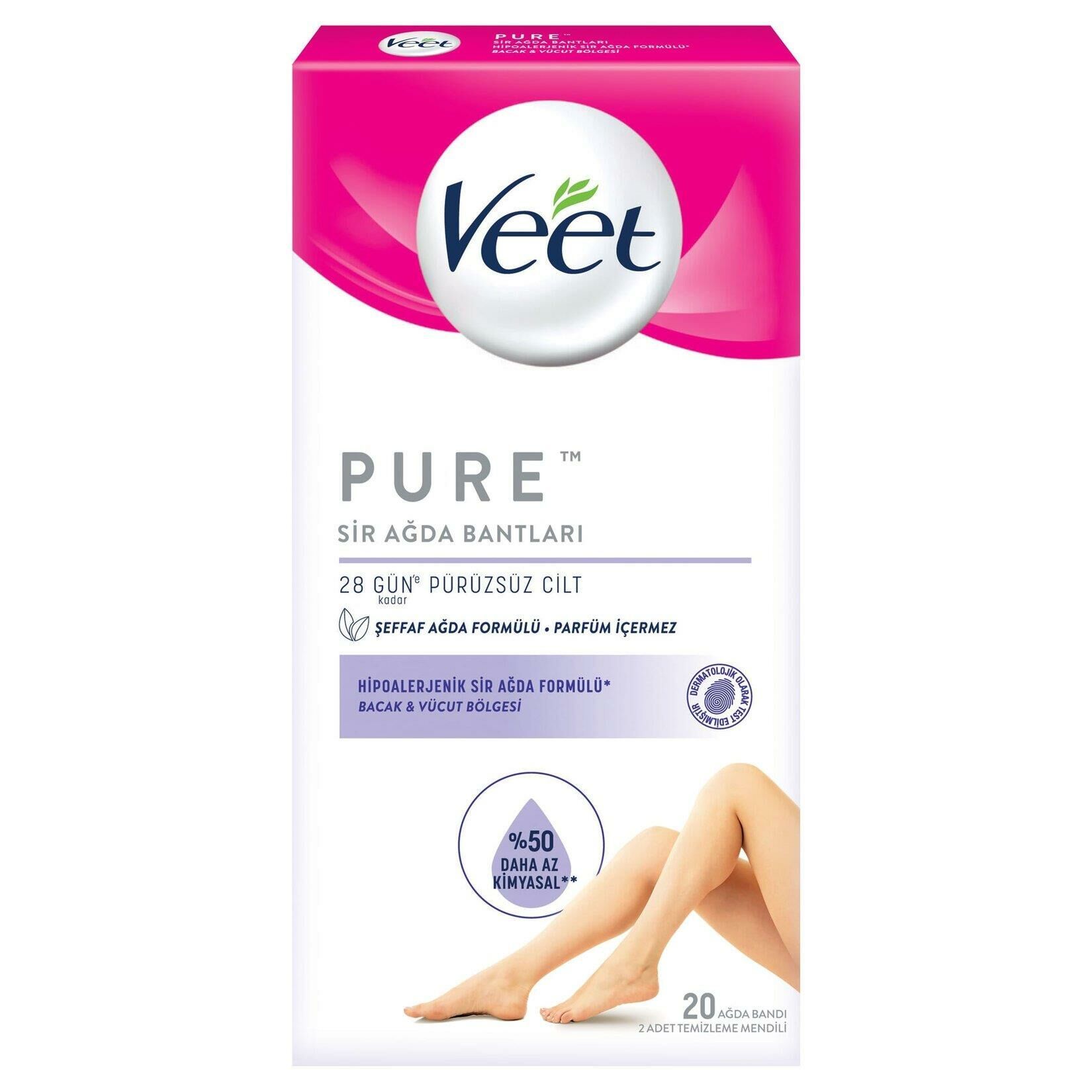 VEET PURE SİR AĞDA BANTLARI 20 LI