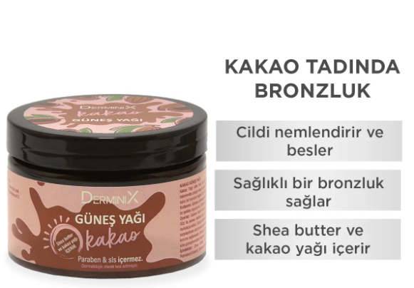 Derminix Kakao Güneş Yağı 125 ml