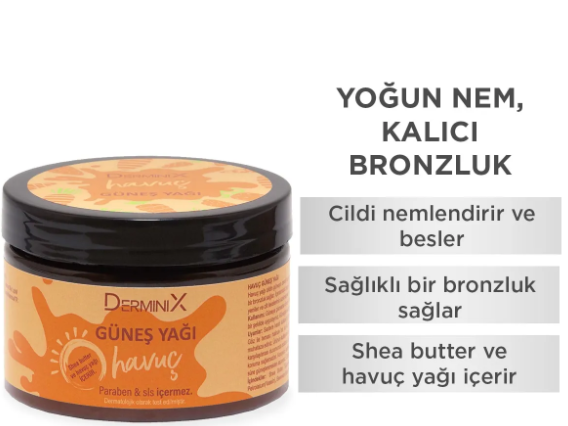 Derminix Havuç Güneş Yağı 125 ml