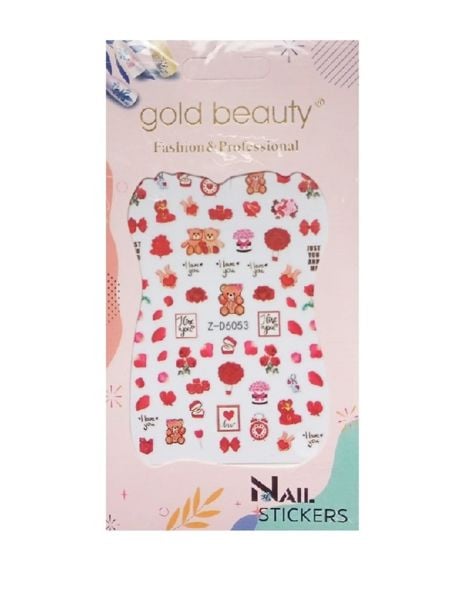 Gold Beauty Desenli Tırnak Sticer