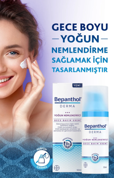 Bepanthol Derma Yoğun Nemlendirici Gece Kremi 50 ml