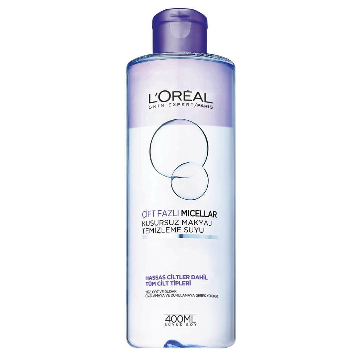 L'oreal Paris Çift Fazlı Micellar Hassas Ciltler Makyaj Temizleme Suyu 400 ML