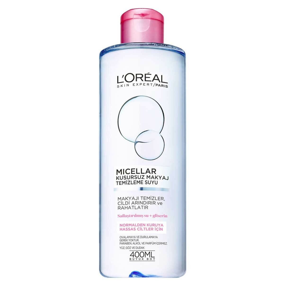 L'oreal Paris Micellar Normalden Kuruya Makyaj Temizleme Suyu 400 ML