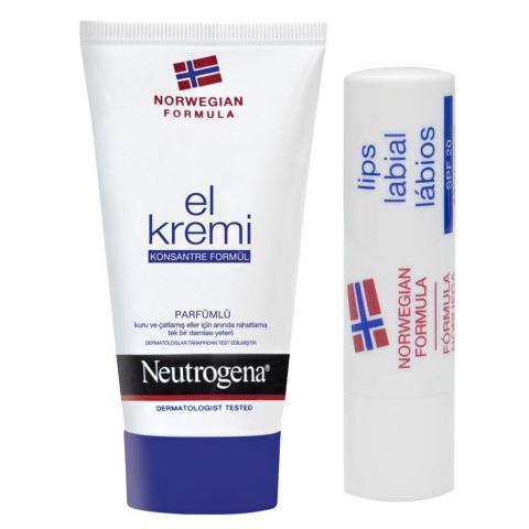Neutrogena Parfümlü El Kremi 75 ML+ Dudak Bakım Kremi Hediyeli