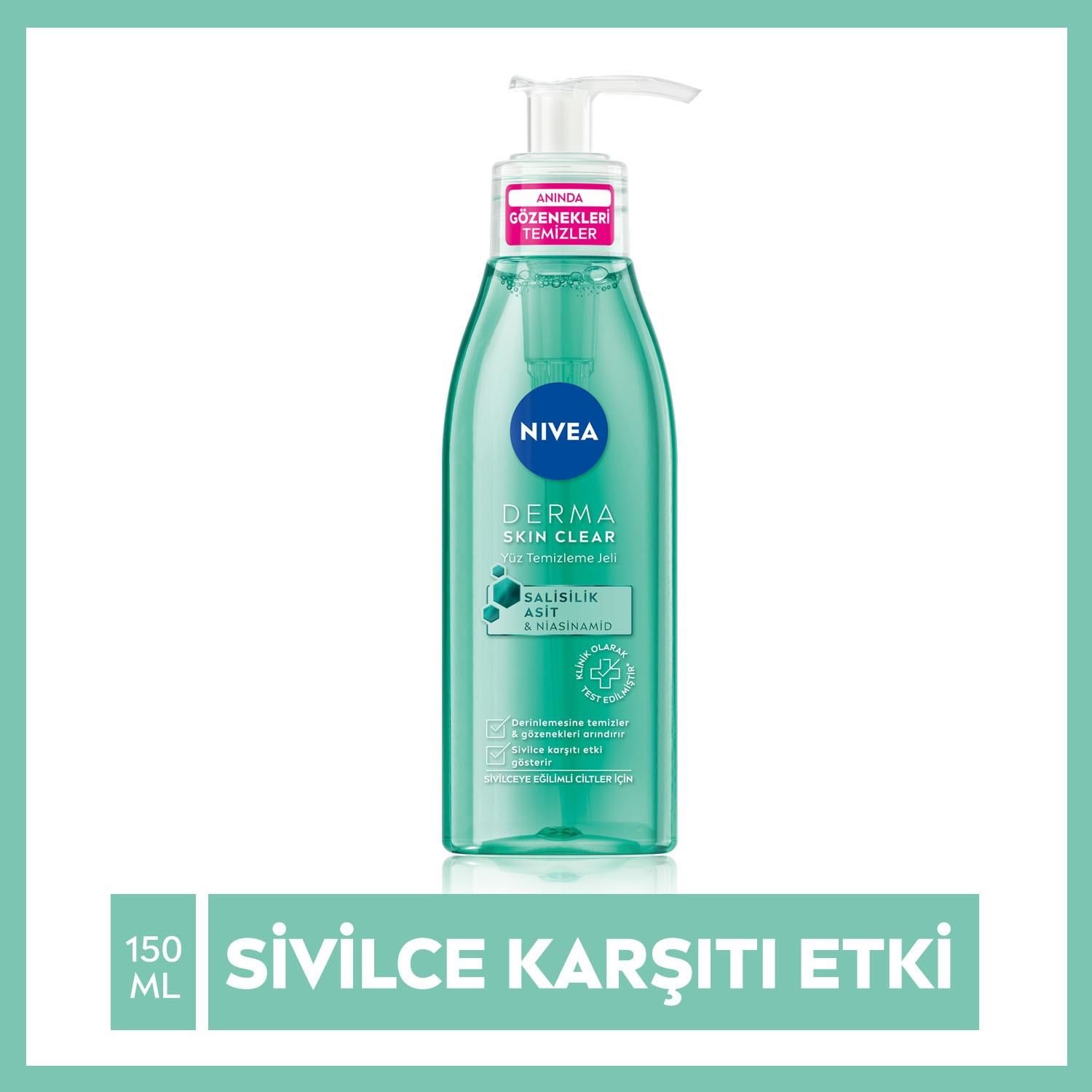 NİVEA DERMA SKIN CLEAR YÜZ TEMİZLME JELİ 150 ML