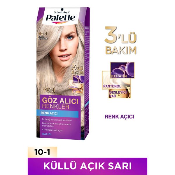 Palette Göz Alıcı Renkler Saç Boyası 10-1 Küllü Açık Sarı