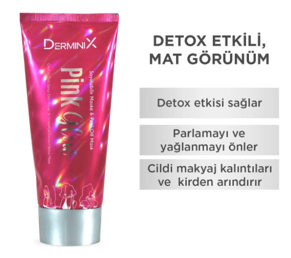 Derminix Pink Glow Soyulabilir Maske 100 ml