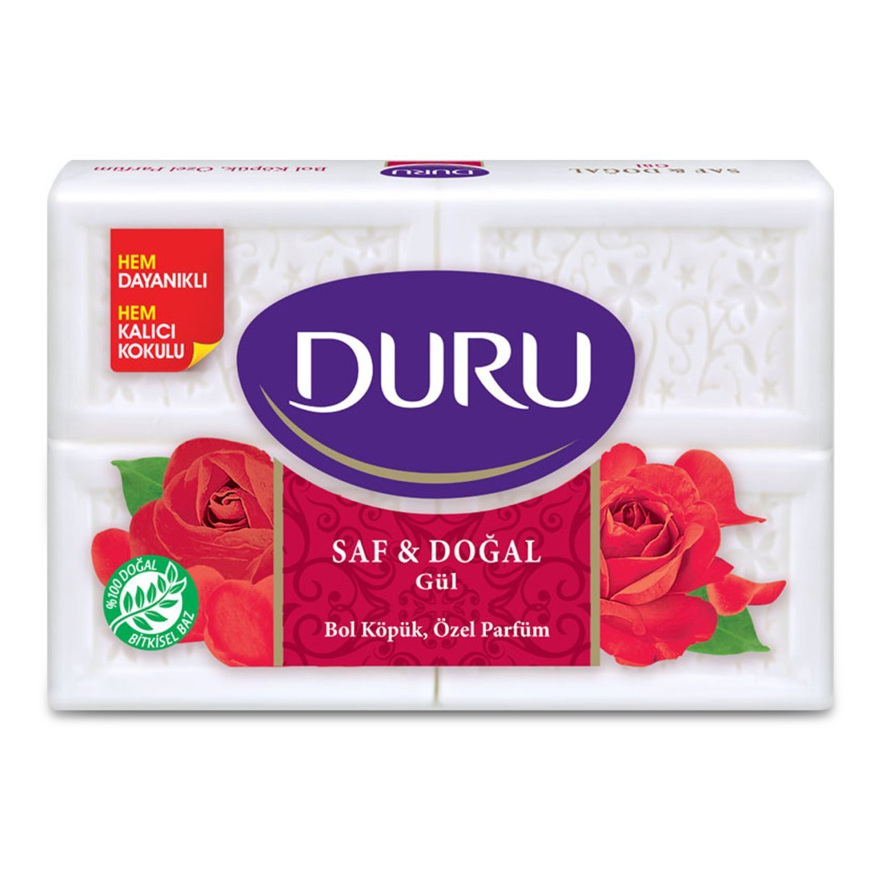 Duru Saf & Doğal Gül Kalıp Sabun 4x150gr