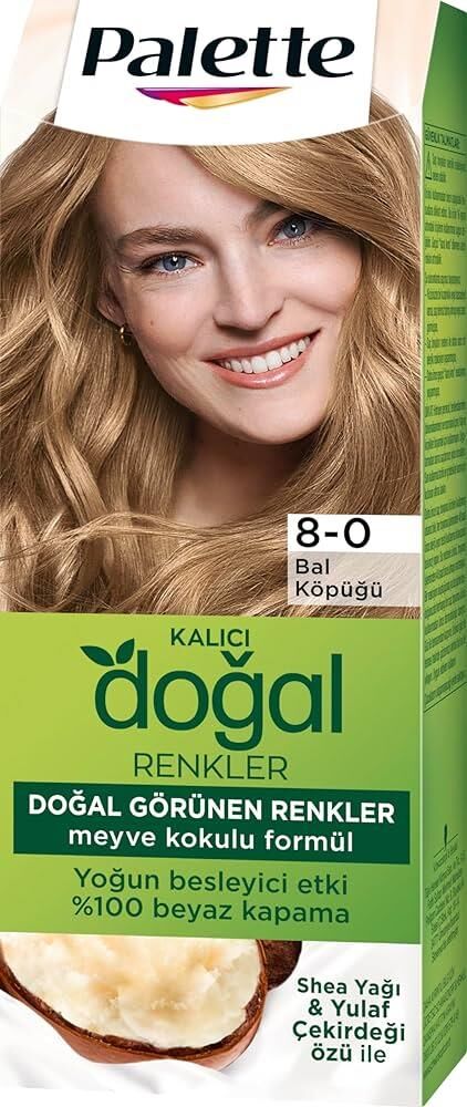 PALETTE DOĞAL RENKLER SAÇ BOYASI 8-0 BAL KÖPÜĞÜ