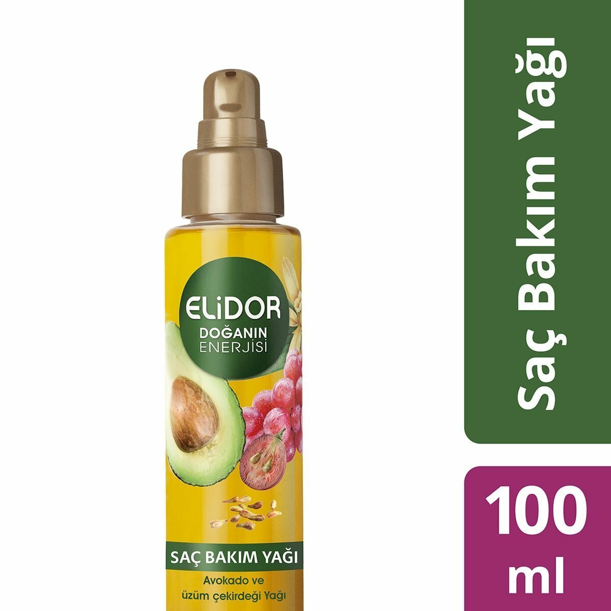 Elidor Doğanın Enerjisi Avakadolu ve Üzüm Çekirdeği Yağı 100 ml