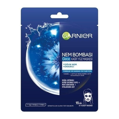 Garnier Nem Bombası Gece Kağıt Yüz Maskesi