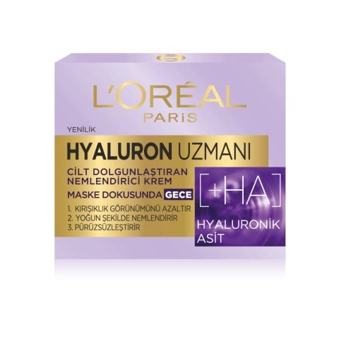 L'oreal Paris Hyaluron Uzmanı Cilt Dolgunlaştıran Gece Kremi 50 ML