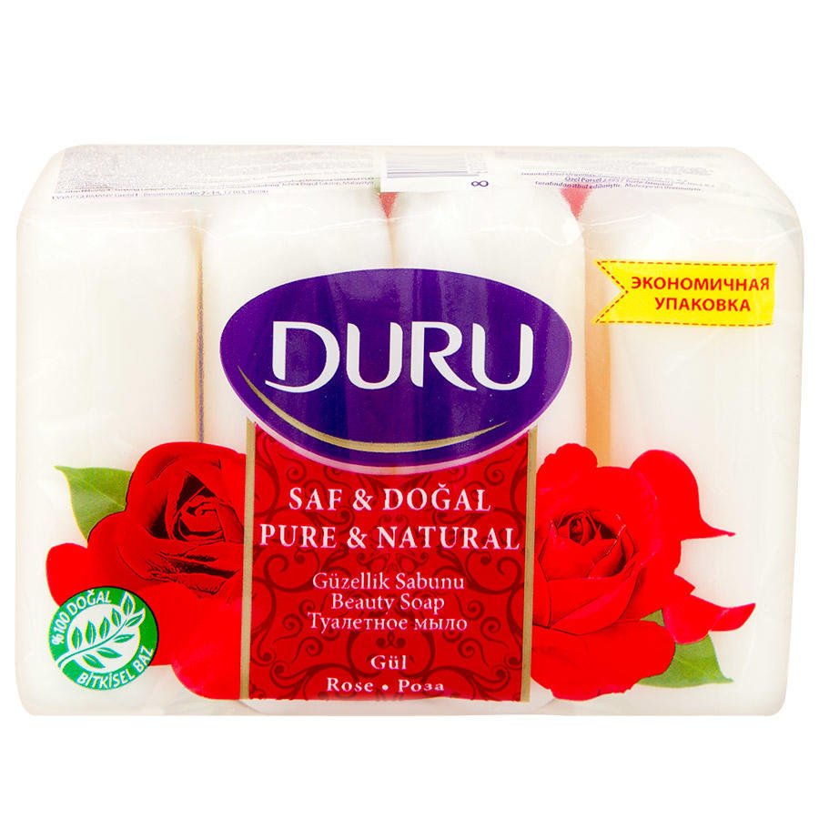 Duru Saf & Doğal Gül Kalıp Sabun 4x70g 280g