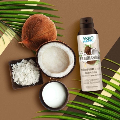 Arko Değerli Yağlar Serisi Hindistan Cevizi Yağlı Sprey Krem 150 ML