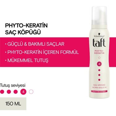 TAFT KERATİN SAÇ KÖPÜĞÜ ULTRA GÜÇLÜ 150 ML