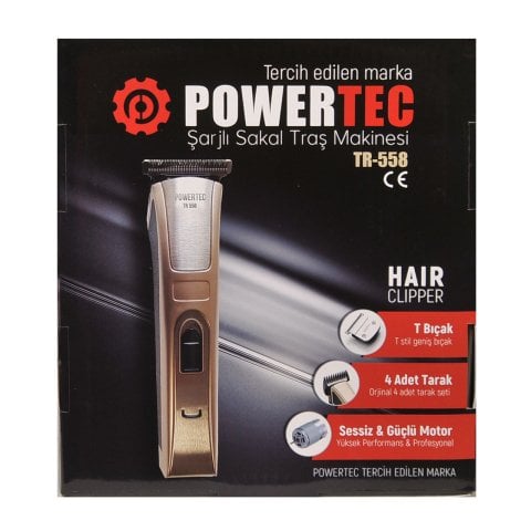 Powertec Şarjlı Sakal Tıraş Makinesi TR-558