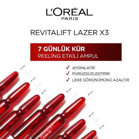 L'oreal Paris Revitalift Lazer X3 7 Günlük Peeling Etkili Ampul