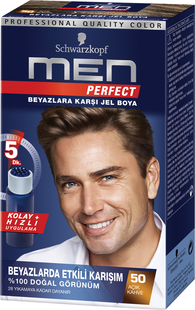 Men Perfect Saç Boyası 50 Açık Kahve