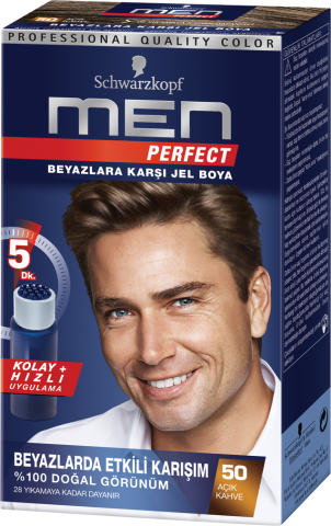 Men Perfect Saç Boyası 50 Açık Kahve