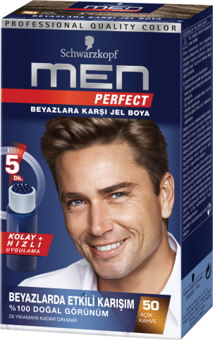 Men Perfect Saç Boyası 50 Açık Kahve