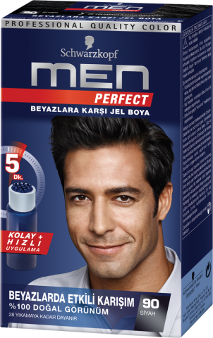 Men Perfect Saç Boyası 90 Siyah