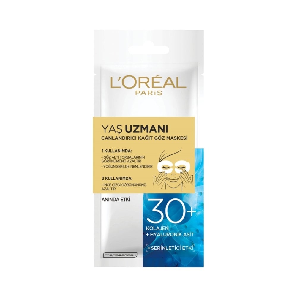 L'oreal Paris Yaş Uzmanı 30+ Canlandırıcı Kağıt Göz Maskesi