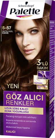 Palette Göz Alıcı Renkler Saç Boyası 5-57 Işıltılı Kızıl Kahve