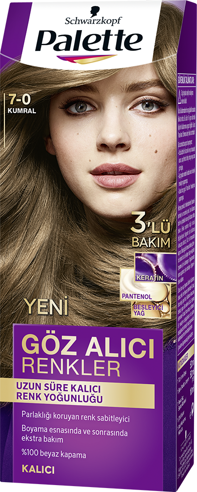 Palette Göz Alıcı Renkler Saç Boyası 7-0 Kumral