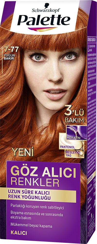 Palette Göz Alıcı Renkler Saç Boyası 7-77 Yoğun Bakır
