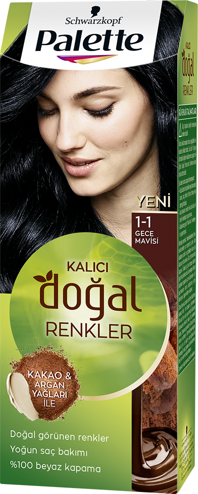 Palette Doğal Renkler Saç Boyası 1-1 Gece Mavisi