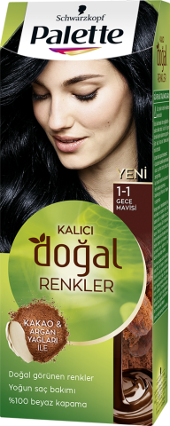 Palette Doğal Renkler Saç Boyası 1-1 Gece Mavisi