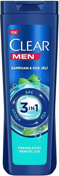 CLEAR MEN ŞAMPUAN DUŞ JELİ FERAHLATICI MENTOL 350 ML