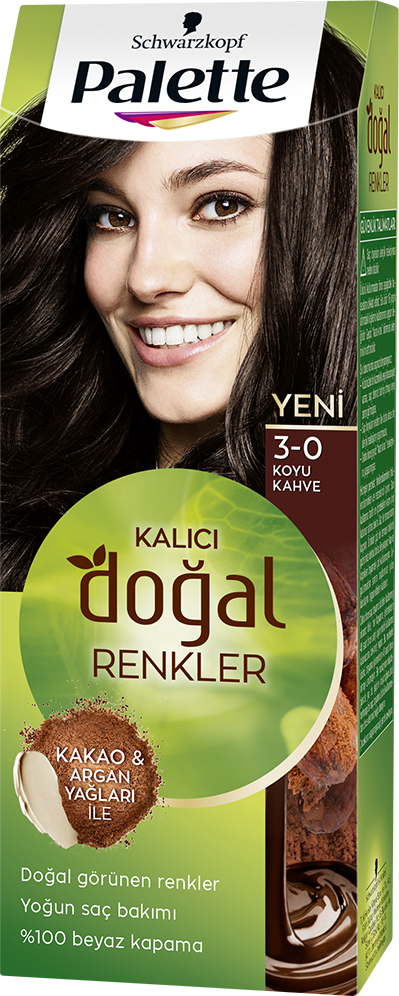 Palette Doğal Renkler Saç Boyası 3-0 Koyu Kahve