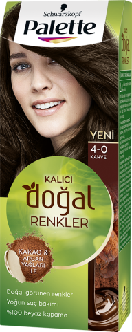 Palette Doğal  Renkler Saç Boyası 4-0 Kahve