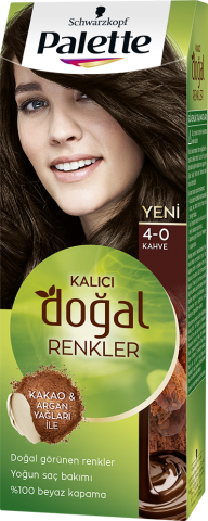 Palette Doğal  Renkler Saç Boyası 4-0 Kahve