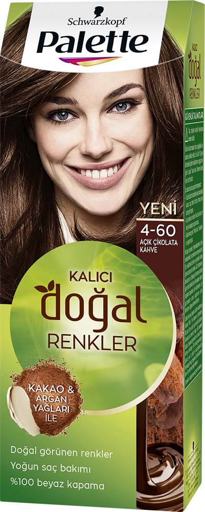 Palette Doğal Renkler Saç Boyası 4-60 Altın Çikolata Kahve