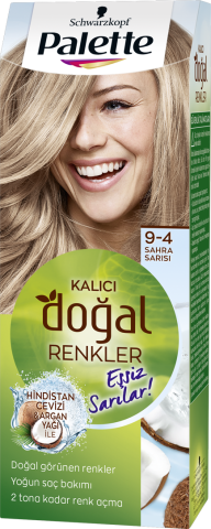 Palette Doğal Renkler Hindistan Cevizli Saç Boyası 9-4 Sahra Sarısı