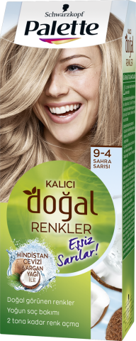 Palette Doğal Renkler Hindistan Cevizli Saç Boyası 9-4 Sahra Sarısı