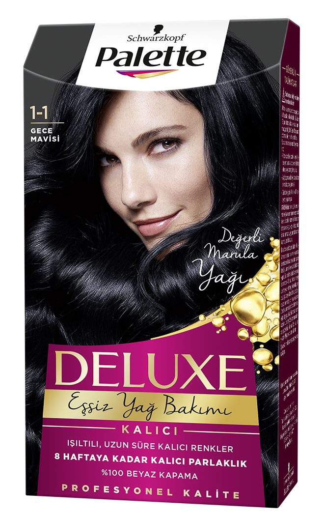 Palette Deluxe Saç Boyası 1-1 Gece Mavisi